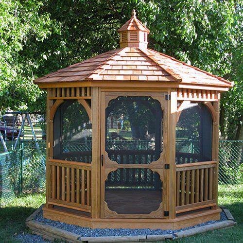 Octagon Wood Gazebos - Amish