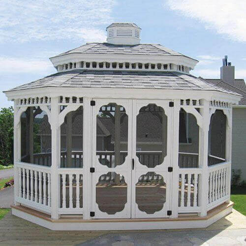 Oval Wood Gazebos - Amish