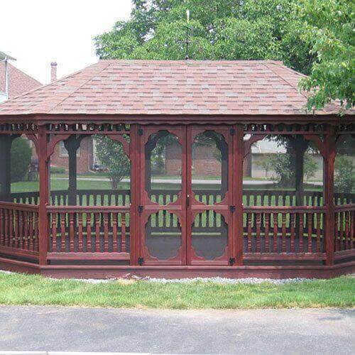 Oval Wood Gazebos - Amish