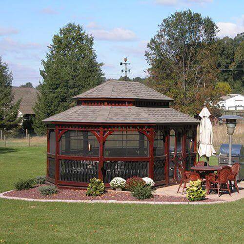 Oval Wood Gazebos - Amish