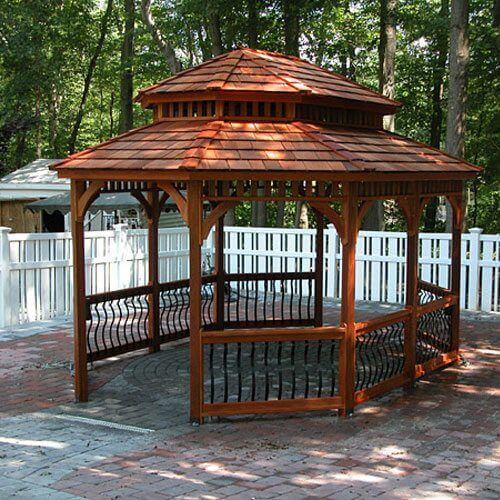 Oval Wood Gazebos - Amish