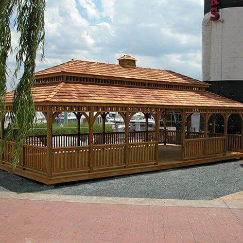 Large Wood Gazebos - Amish