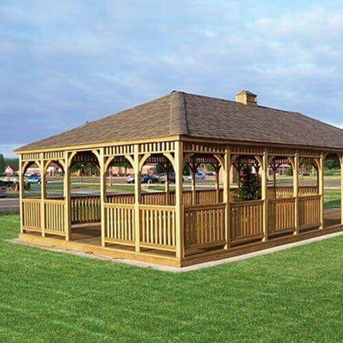 Large Wood Gazebos - Amish