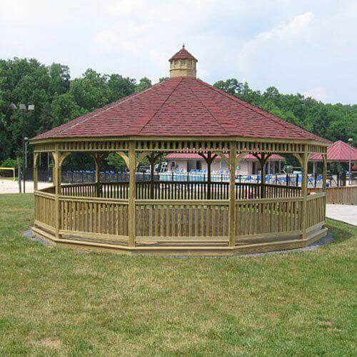 Large Wood Gazebos - Amish