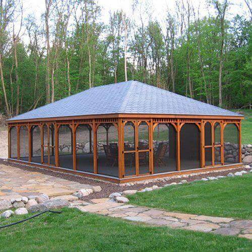 Large Wood Gazebos - Amish