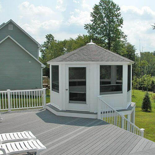 Octagon Vinyl Gazebos - Amish