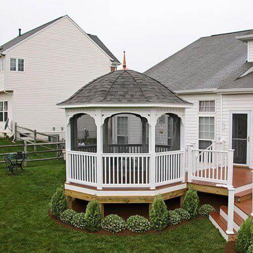 Octagon Vinyl Gazebos - Amish