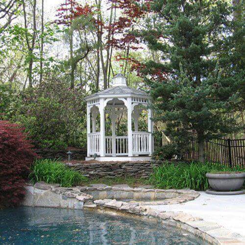 Octagon Vinyl Gazebos - Amish