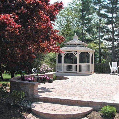 Octagon Vinyl Gazebos - Amish