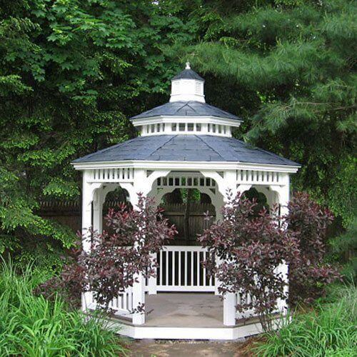 Octagon Vinyl Gazebos - Amish