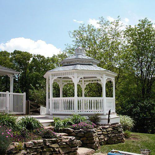 Octagon Vinyl Gazebos - Amish