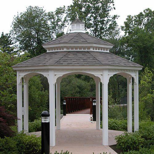 Octagon Vinyl Gazebos - Amish