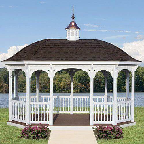 Oval Vinyl Gazebos - Amish