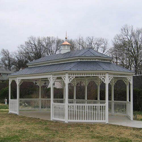 Oval Vinyl Gazebos - Amish