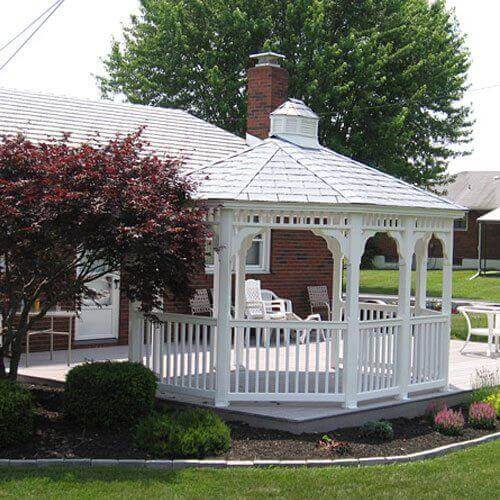 Oval Vinyl Gazebos - Amish