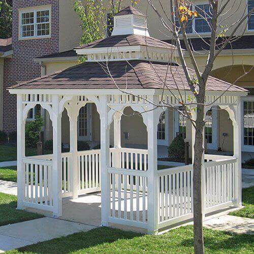 Rectangle Vinyl Gazebos - Amish