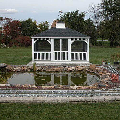 Rectangle Vinyl Gazebos - Amish