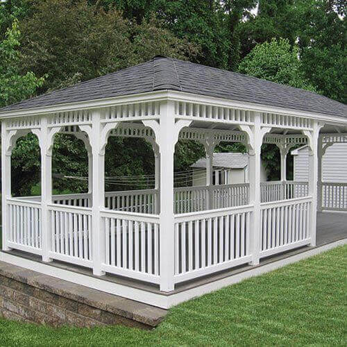 Rectangle Vinyl Gazebos - Amish