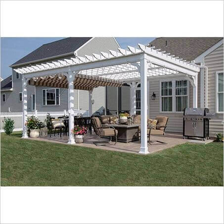 Traditional Vinyl Pergola - Amish