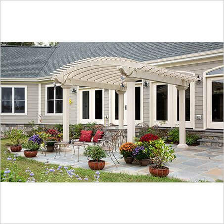 Arched Arcadian Vinyl Pergolas - Amish