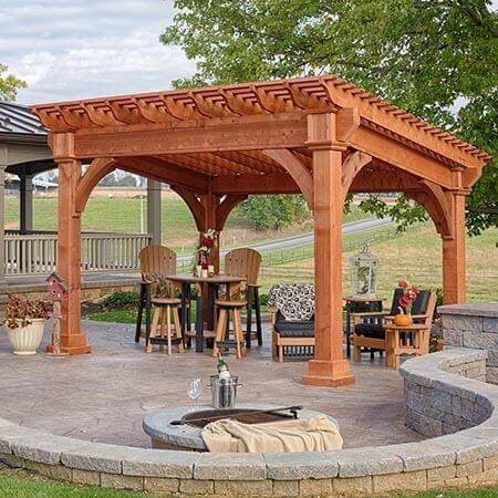 Wood Pergola Kits - Amish Image